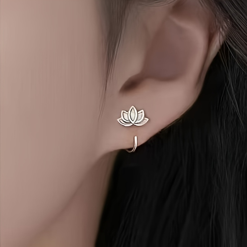 Women's Lotus-Shaped Earrings — Exquisite Everyday Elegance